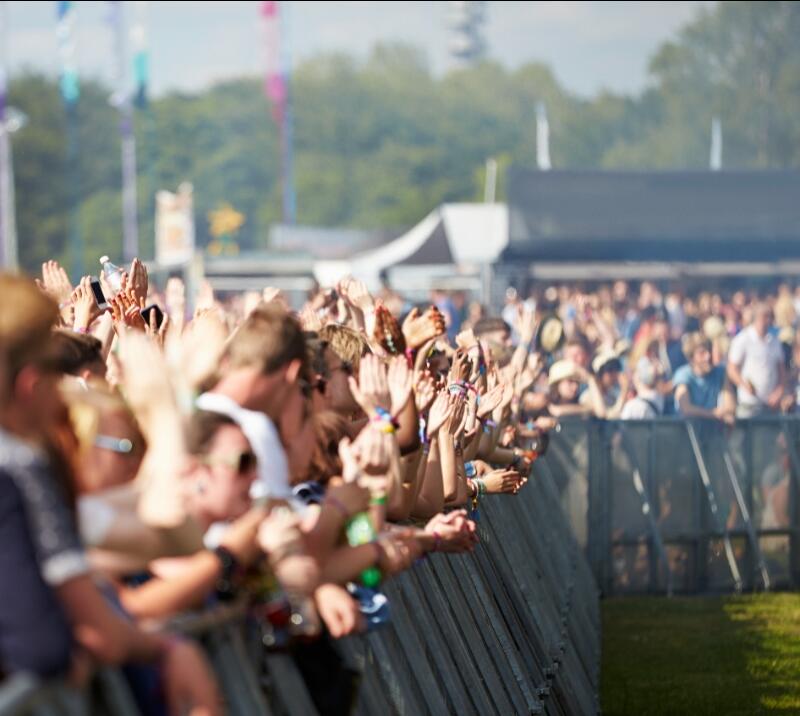 Crowds at a Festival at Wolverhampton Racecourse