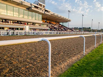 Wolverhampton Racecourse Grandstand and all-weather track
