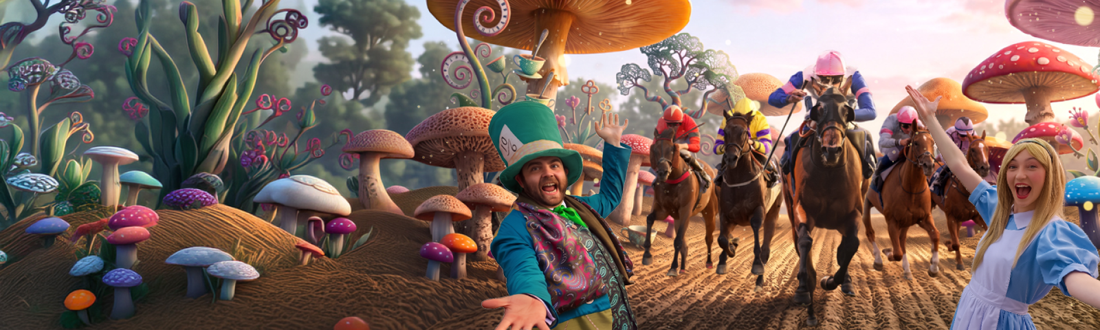 Panto Raceday featuring Alice in Wonderland at Wolverhampton Racecourse