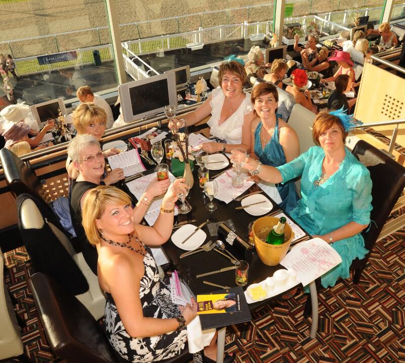 Ladies enjoying hospitality at Wolverhampton Racecourse
