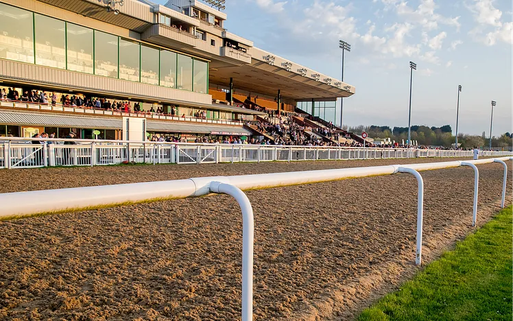 Wolverhampton Racecourse Grandstand and all-weather track