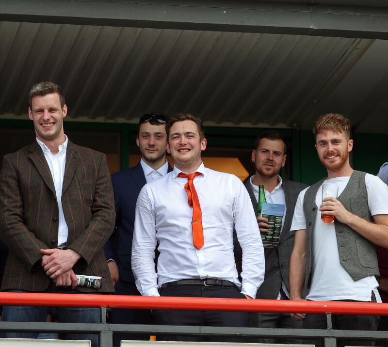 Guests on the balcony at Wolverhampton Racecourse