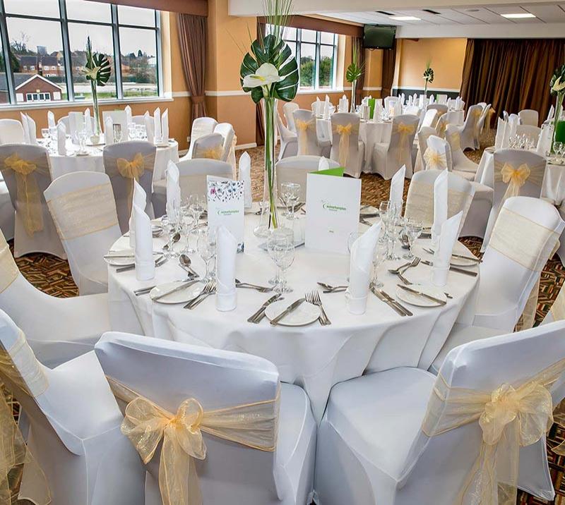 A beautifully prepared hospitality suite awaiting wedding guests.