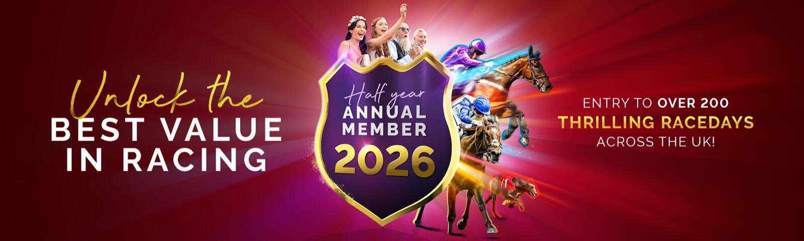 Half year memberships at Wolverhampton Racecourse